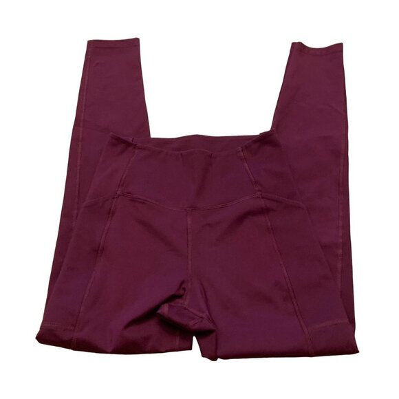 Girlfriend Collective Compressive Pocket Legging in Plum, cranberry size small - Picture 4 of 14